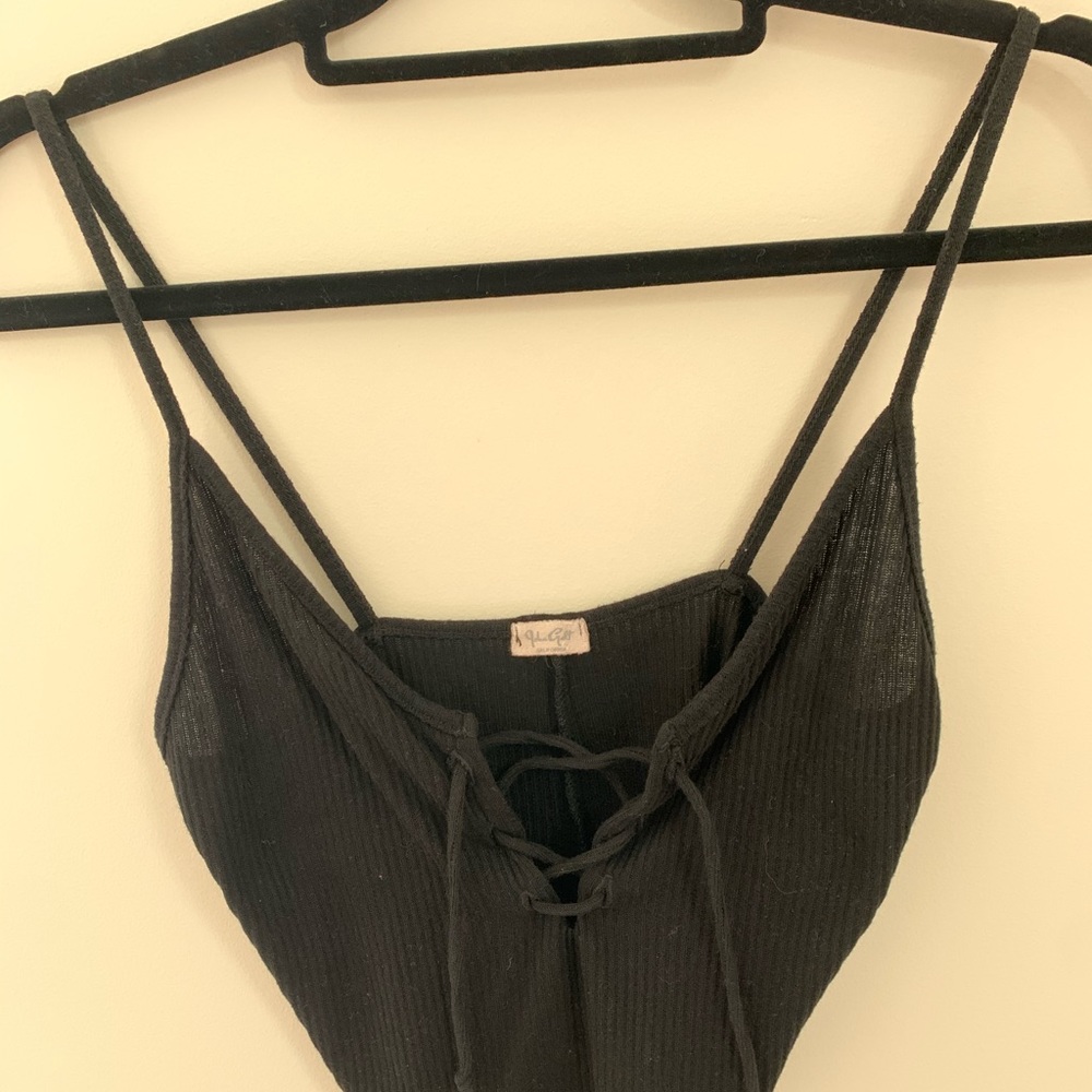 Black Crop Top Spaghetti String - image 2